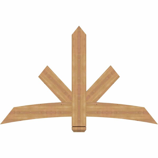Ekena Millwork Alberta Smooth Timber Gable Bracket, Western Red Cedar, 60"W x 38"H x 1 1/2"D x 5 1/2"F, 15/12 Pitch GBW060X38X0206ALB00SWR - main